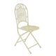 Scaun pentru gradina din fier forjat antik white