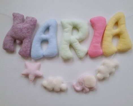 Litere textile handmade decorative