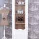 Vitrina Shabby Chic din lemn masiv alb antichizat 