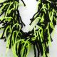 Colier handmade statement unicat - textil neon 