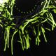 Colier handmade statement unicat - textil neon 