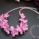 Colier handmade statement unicat -floral din foami