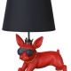 Lampa de masa cu un buldog francez rosu