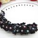 Colier handmade statement unicat -floral -foamiran