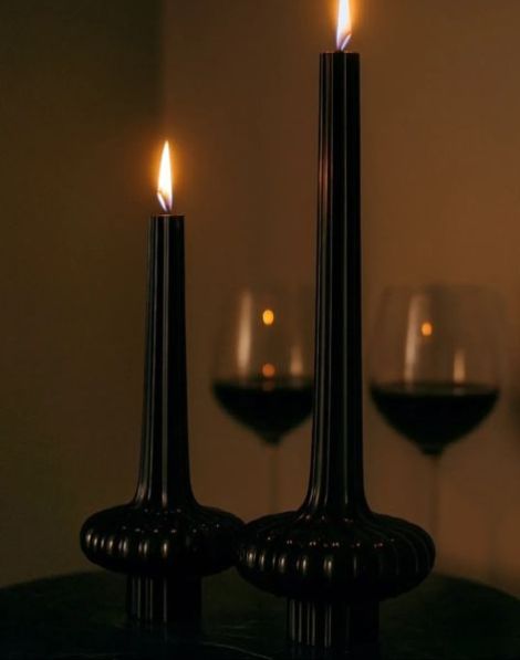 Set lumanari Chandelier negre mari