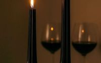 Set lumanari Chandelier negre mari