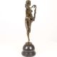 Dansatoare cu flori-statueta Art Deco din bronz