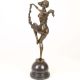 Dansatoare cu flori-statueta Art Deco din bronz