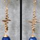 Cercei handmade din agate si un link EKG