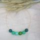 Colier lemn - Mint Green