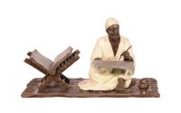 Scrib- statueta din bronz pictat