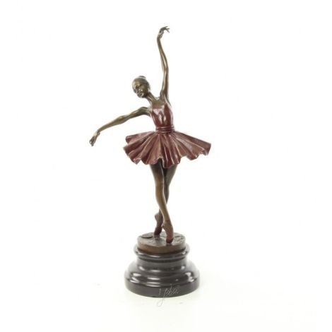 Balerina - statueta din bronz pe un soclu din marm