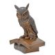 Bufnita inteleapta-statueta thailandeza din bronz