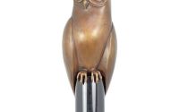 Bufnita-statueta din bronz cu un soclu din marmura