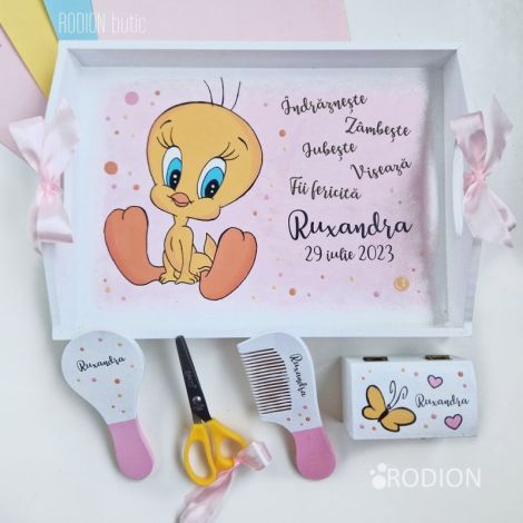 Trusou prima aniversare Tweety pictat personalizat