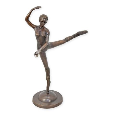 Balerina-statueta thailandeza din bronz