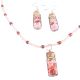 Set pandantiv si cercei Love Potion rosu si roz