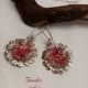 Cercei handmade  Calistra  cu flori naturale