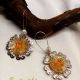 Cercei handmade  Calistra  1 cu flori naturale