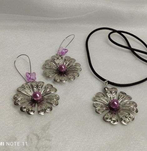Set bijuterii cu flori
