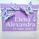 Cutie pentru dar botez fetita Fluturi mov