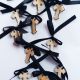 Set 10 cruciulite din lemn 3cm negru
