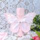 Invitatii botez fluturi roz papirus fetite