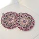 Cercei Mandala mov cu surub handmade