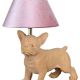 Lampa de masa cu un buldog francez 