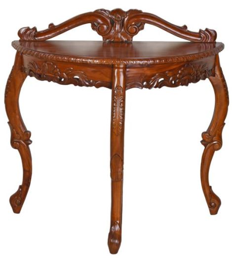 Consola din lemn mahon cu decoratiuni deosebite