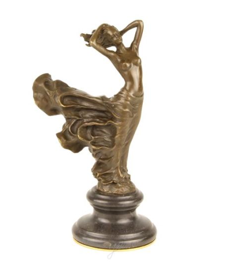Dansatoare cu esarfa- statueta din bronz
