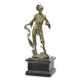 Memento mori-statueta din bronz cu soclu marmura