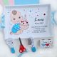 Set mot baietel tort pictat personalizat nume