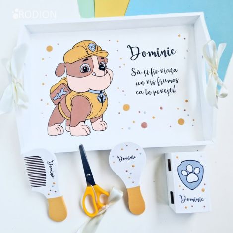 Set turta Rubble pictat personalizat cu nume