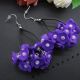 Cercei handmade statement unicat -flori - foamiran