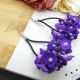 Cercei handmade statement unicat -flori - foamiran