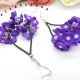 Cercei handmade statement unicat -flori - foamiran