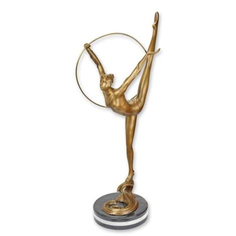 Balerina cu cercul-statueta din bronz 