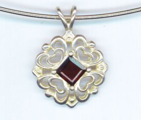 Pandantiv Sterling Silver Vintage cu Ametist