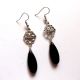 cercei howlite negru 