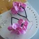 Cercei handmade statement unicat -flori - foamiran