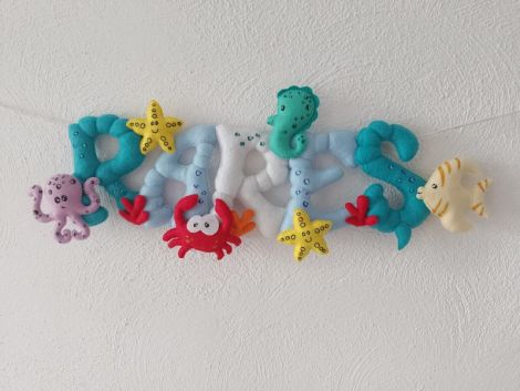 Litere textile handmade decorative