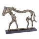 Cal mare -statueta din aluminiu pe un soclu 