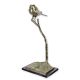Pasare pe o creanga-statueta din aluminiu