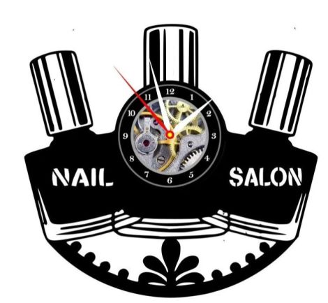 SALON MANICHIURA-ceas de perete personalizabil