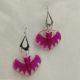 Cercei Pink Bat din rasina 