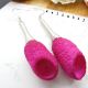 Cercei handmade statement unicat - coconi matase f