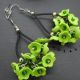 Cercei handmade statement unicat -flori - foamiran