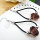 Cercei statement handmade - cristale de sticla 