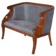 Sofa din lemn mahon cu capete de lebada 